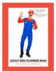 Adult Red Plumber Costume