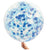 BALLOON 1PK CONFETTI BLUE 90CM