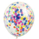 BALLOON 3PK CONFETTI MULTI 30CM