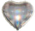 BALLOON FOIL 45CM 1PK HEART IRDSCNT