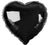 BALLOON FOIL 45CM HEART BLACK