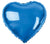 BALLOON FOIL 45CM HEART DK BLUE