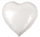 BALLOON FOIL 45CM HEART WHITE