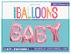 Baby Pink 35.5cm Foil Letter Balloon Kit