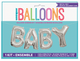 Baby Silver 35.5cm Foil Letter Balloon Kit