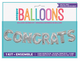 Congrats Silver 35.5cm Foil Letter Balloon Kit