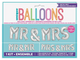 Mr & Mrs Silver 35.5cm Foil Letter Balloon Kit