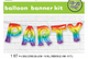 Party Rainbow 35.5cm Foil Letter Balloon Kit