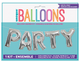 Party Silver 35.5cm Foil Letter Balloon Kit