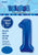 Royal Blue "1" Numeral Foil Balloon 86cm (34")