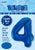 Royal Blue "4" Numeral Foil Balloon 86cm (34")